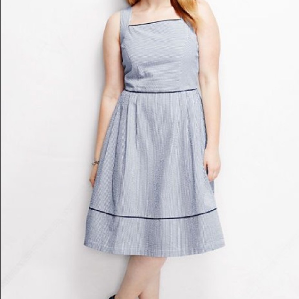 Never Worn.  Lands End seersucker dress. 🦞⛵️
